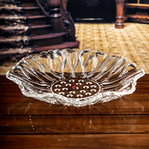 Gauss creative modern Nordic large crystal glass fruit plate household living room coffee table snack candy plate fruit basin
