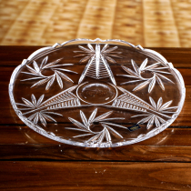 Czech imported BOHEMIA crystal glass fruit plate European classic modern minimalist candy basin Cup tray