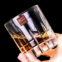 Italy imported hand-carved whiskey cup Crystal glass wine set Spirits cup Foreign wine glass creative beer cup