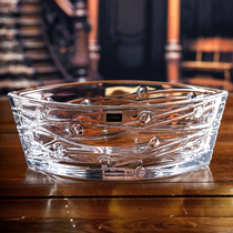 Czech imported BOHEMIA crystal glass fruit plate lucky grass candy dried fruit bowl simple European fruit bucket