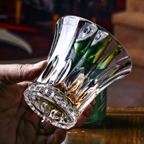 Imported Czech crystal glass whiskey Cup Nordic vintage transparent wine cup wine glass beer glass