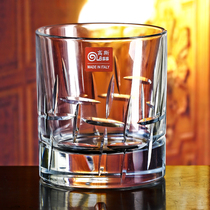 Italy imported transparent crystal glass hand-carved whisky glass Foreign wine glass Juice glass Beer glass