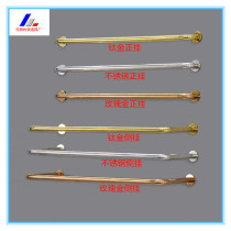 Clothing store wall round tube stainless steel rose gold hanging side hanging front hanging display rack Wall clothing rack