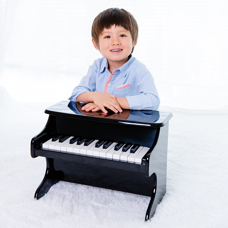 木马智慧小钢琴儿童玩具迷你木质仿真25键儿童钢琴可弹奏男孩女孩