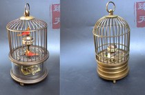 European style retro pure copper birdcage mechanical clock old-fashioned winding winding copper countertop clock clock clock table pendulum