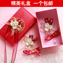 Bridegroom and bride dont flower Flower Flower high-end groomsmen bridesmaid wrist flower wedding annual banquet event brooch