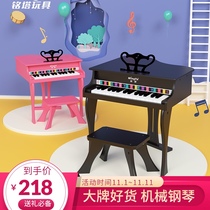 Childrens piano toys wooden baby childrens early education music instrument playing home 30-key mechanical vertical triangle