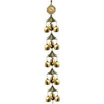 Five-story pagoda 15 bells wind chime pendants metal pure copper feng shui wind chime hanging ornaments to ward off evil spirits to ensure safety