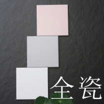 Thickened white brick All-ceramic subway brick Simple Nordic kitchen bathroom wall brick Gray pink tile floor tile