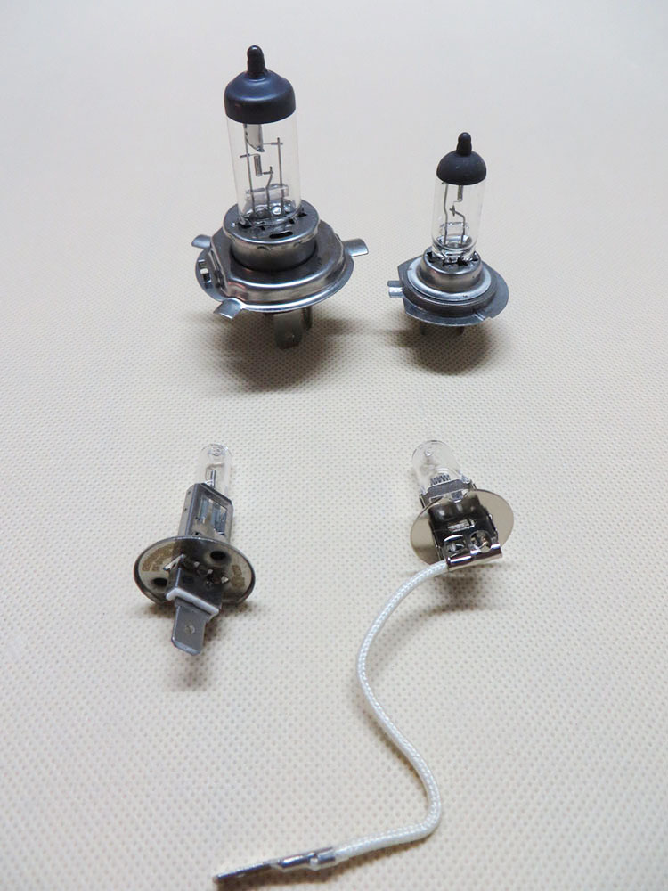 欧司朗12v 24v h1/h3/h4/h7远近光汽车大灯灯泡 卤素灯泡55w100w