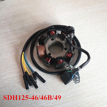 Motorcycle Sundiro Rui Jian Jin Fengrui SDH125-46 46B 49 magneto stator assembly ignition coil