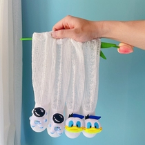 Summer slim pure cotton baby long barrel socks newborn baby mesh over knee air conditioning Sox no mosquito socks