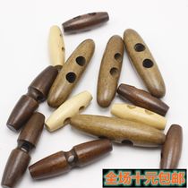 Wooden horn button childrens buckle coat sweater windbreaker woolen coat knitted lining button factory outlet