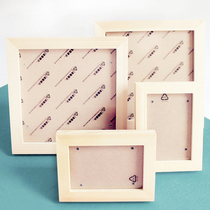 Solid Wood 7-inch 5-inch wooden primary color painting frame ornaments exhibition frame 7-inch five-inch embroidery framing photo frame
