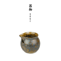 Kiln change imitation wood-fired coarse pottery small Road Cup uniform Cup heat-resistant tea divider tea art kung fu tea ceremony tea set tableware accessories