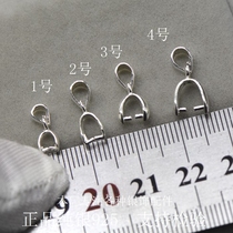925 sterling silver crystal buckle diy drop buckle Jade buckle sterling silver accessories safe buckle Jade glossy melon seed buckle