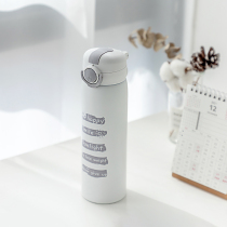 500ml thermos cup female students simple ins feng shui Cup creative personality cute girl trend with straw Cup