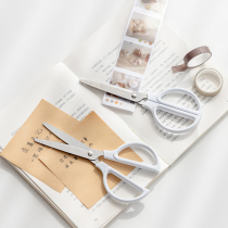 Simple hipster scissors student art handmade scissors safe portable stainless steel small scissors household cutting bag