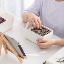 Dormitory artifact creative lazy fruit plate melon seed artifact split double layer drain removable desktop storage box