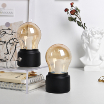 ins Wind desktop retro lamp bubble lamp simple night light LED bedside lamp creative bedroom desk lamp charging night light