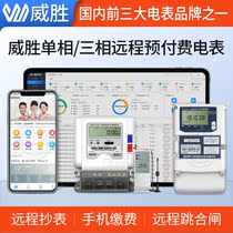 Weisheng Single-Phase Remote Carrier Prepaid Smart Meter Property Home Rental House With Meter Reading System