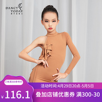 DT Latin dance suit girl autumn winter 2021 new long sleeve performance dress children professional practice clothing for children