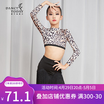 DT Latin Dance Suit Winter Style 2022 Spring New Children Dance Half Body Dress Girl Streaming Suskirt Black Race Dress