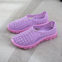 Vietnam sandals womens rubber hole shoes non-stinky feet mesh baotou rain shoes flat bag with travel cool drag womens vacation