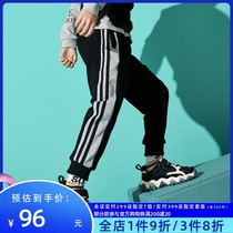  Boys  pants 2021 autumn new drawstring pants medium and large childrens sports pants tide brand childrens casual pants sweatpants