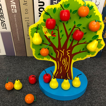 Wooden educational toy magnet pear tree happy orchard fruit picking magnetic kindergarten childrens early teaching aids