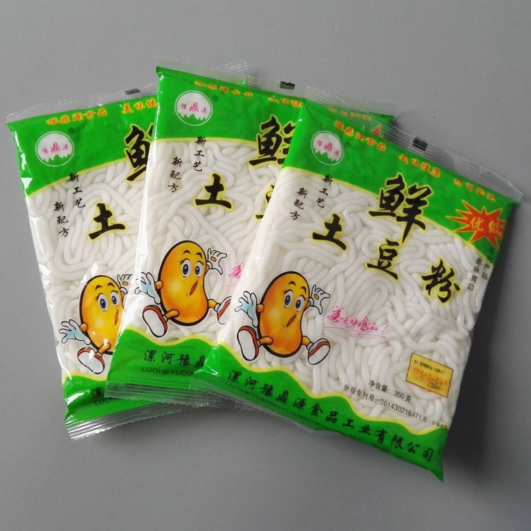 豫鼎源 鲜土豆粉凉拌火锅涮锅热炒麻辣烫土豆粉粉条350gx3袋 包邮