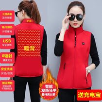 Horse clip female short 2021 cold warm winter intelligent heating vest electric vest charging female canine coat