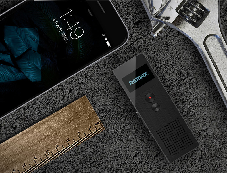 remax 录音笔专业高清远距超长待机降噪声控双麦录音笔8g