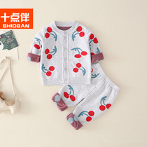 Baby sweater set Spring pullover pants two-piece set 3-6 months baby clothes Girls sweater autumn
