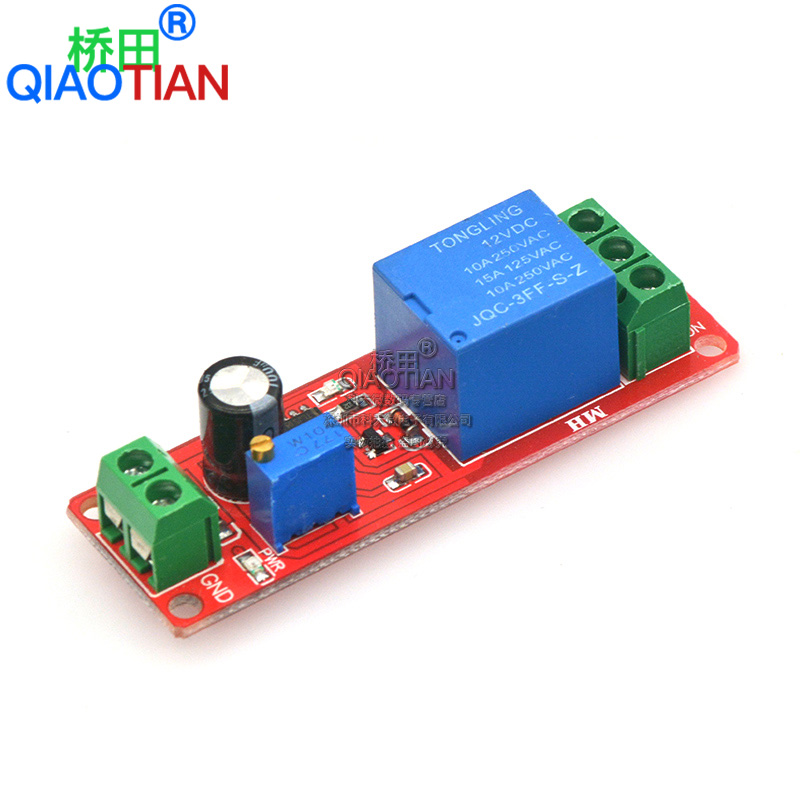 12v delay disconnect relay module delay switch module delay adjustable (1-10 seconds)