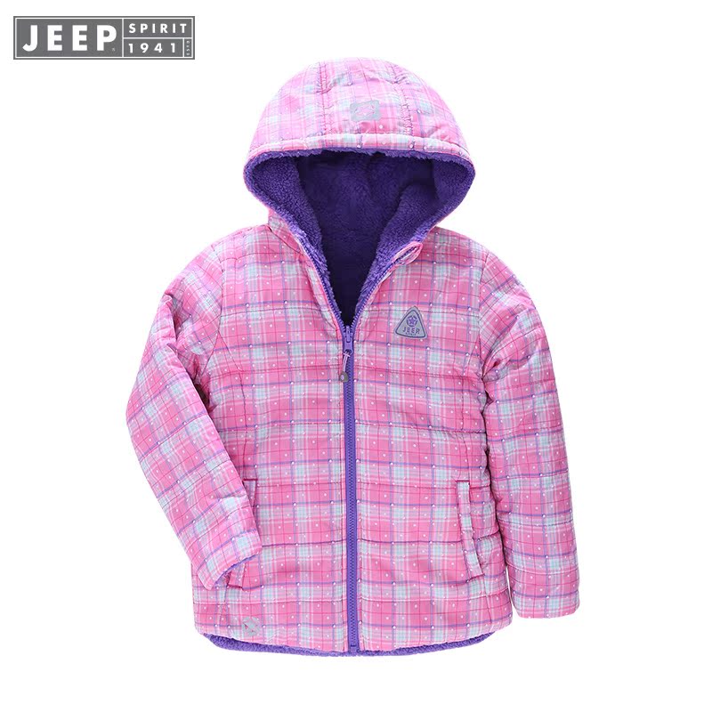 JEEP/吉普童装 女童保暖棉服中大儿童连帽棉衣可两面穿冬款新品产品展示图5