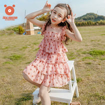 Girls' dress summer dress Princess skirt 2022 new Korean version of girls' children's ozor cake skirt girl