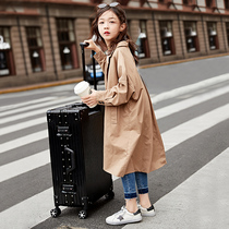 Girls Spring and Autumn Western Style Windbreaker Korean Edition 2021 New Childrens Tong Fashion Loose Top Jacket