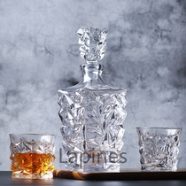 Lapunes European high-grade thickened crystal glass whisky cup beer cup household strong wine set