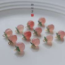 Peach margin plum natural southern red peach one-on-one photo video selection boutique peach gold agate necklace accessories