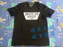  VANS HOUSE OF VANS PURE BLACK pure cotton short-sleeved ROUND neck SKATEBOARD T-SHIRT Limited EDITION OUT OF print