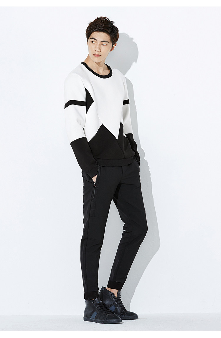 逸阳男裤秋季青年韩版休闲裤运动裤男小脚收口修身慢跑裤卫裤0529