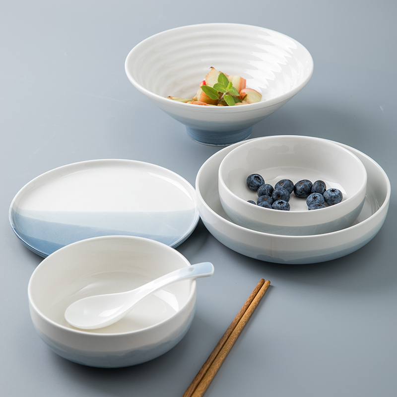 Porcelain leisurely continental one food bowl chopsticks tableware use under a delicate dishes tableware suit dish food