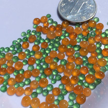 217 grains of Burmese natural A carp Wood nakachou ice species clear green water damakan yellow feast bare stone inlaid jade egg noodles