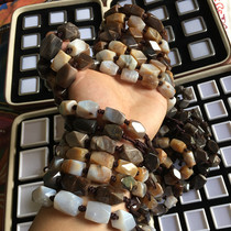 Special price pick-up Myanmar natural features pure hand ice species silicified wood multilateral diamond hand string nature Porter