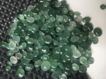 Myanmar natural A-goods color jade ice green oil Green ice Clear water jade ring surface with stone 100 pieces starting