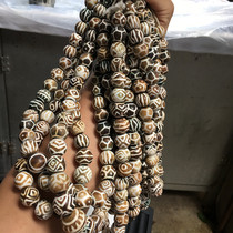 Myanmar natural hemp rope original dendritic jade silicified wood DIY Bangtik beads Tube beads Tibetan Tianzhu pendant necklace