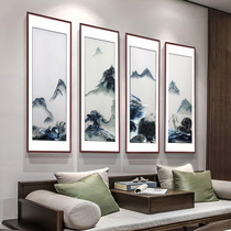 Suembroidered with frame finished product Living room Decorative Drawing Embroidery Handmade Finished real silk Yarn Embroidered 4-League Hanging Paintings