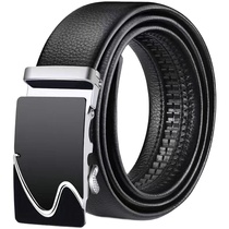 Belt mens real cowhide automatic buckle belt casual Korean version middle-aged and old young students trendy fashion mens belt