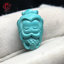 Non-optimized high porcelain turquoise mermaid pendant carved pendant 108 wenplay accessories necklace back Cloud diy tee